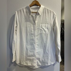 Equipment Femme White Cotton Button Down Shirt Women’s Large Classic Fit